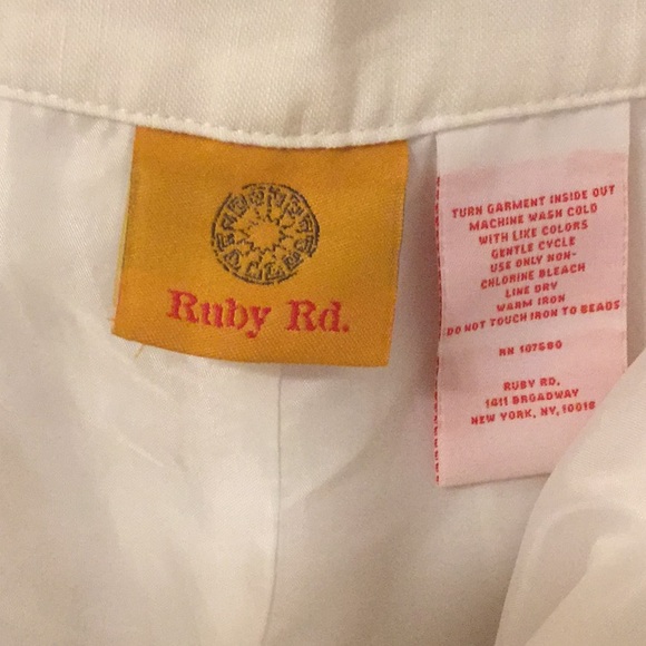 NEVER WORN-White Pant, 55% Linen, 45% Rayon, Sz 12 - Picture 5 of 6